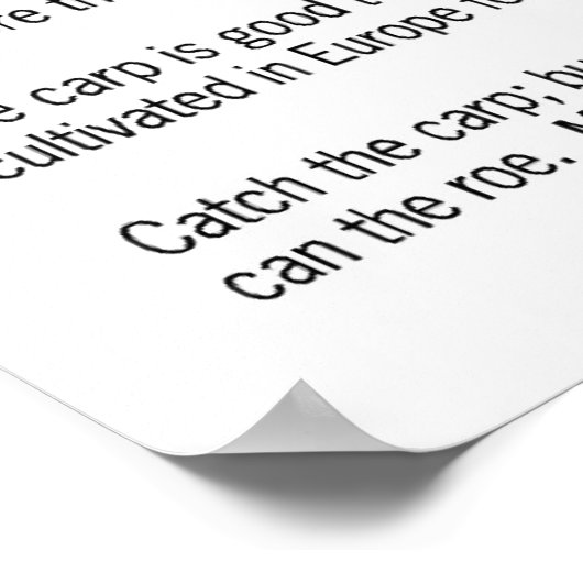 Eet de Carp! Poster (Hoek)