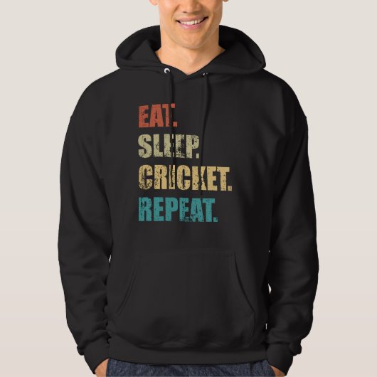 Eet de cricket van de slaap herhaling. hoodie (Voorkant)