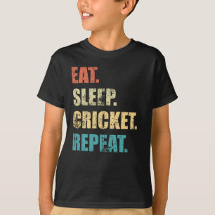 Eet de cricket van de slaap herhaling. t-shirt