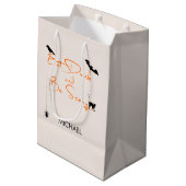 Eet de Drink en ben eng Halloween Gift Bag Medium Cadeauzakje (Achterkant Gekanteld)