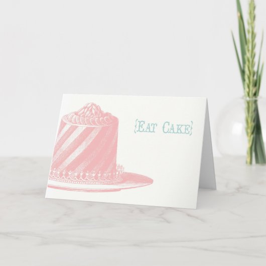 Eet de Kaart van de Verjaardag van de Cake (Voorkant)