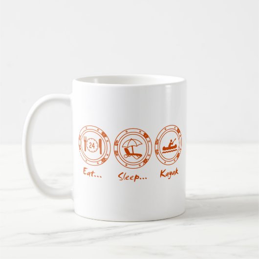 Eet de Kajak van de Slaap Koffiemok (Links)