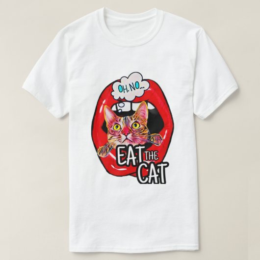 Eet de kat t-shirt (Design voorkant)