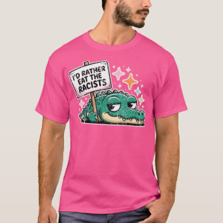 Eet de Racisten Alligator - Feministisch Cadeau Kl T-shirt