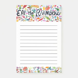 Eet de Rainbow Grocery Shop List Meal Planning Post-it® Notes