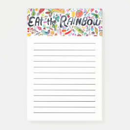 Eet de Rainbow Grocery Shop List Meal Planning Post-it® Notes
