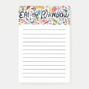 Eet de Rainbow Grocery Shop List Meal Planning Post-it® Notes