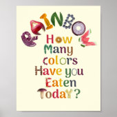 Eet de regenboog elke dag - Voeding en Gezondheid Poster (Voorkant)