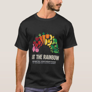 Eet De Regenboog Geometrisch Vegetarisch Groente O T-shirt
