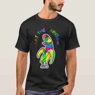 Eet de regenboog grappig gay pride gay paar man g t-shirt
