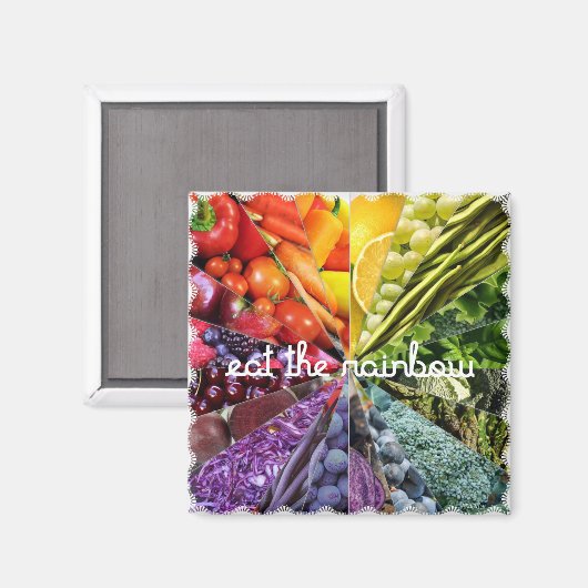 Eet de regenboog magneet (Voorkant / Achterkant)