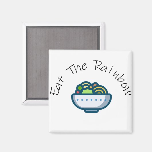 Eet de regenboog magneet (Voorkant / Achterkant)
