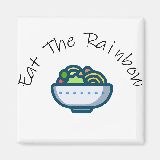 Eet de regenboog magneet (Voorkant)