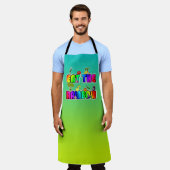 Eet de regenboog schort (Gedragen)