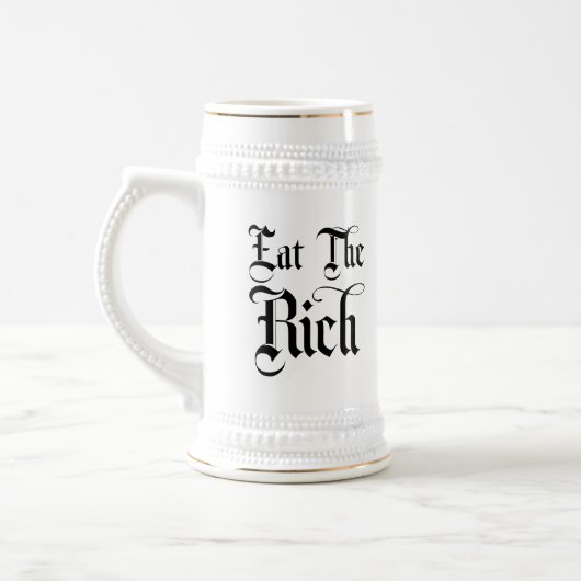 Eet de Rich Beer Stein Bierpul (Links)