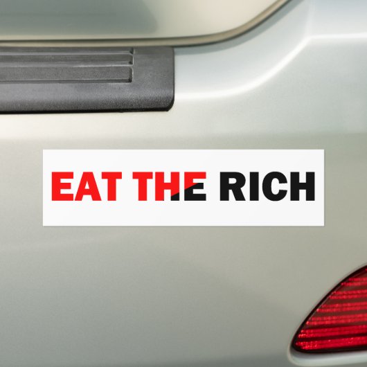Eet de Rich Bumpersticker (Op auto)