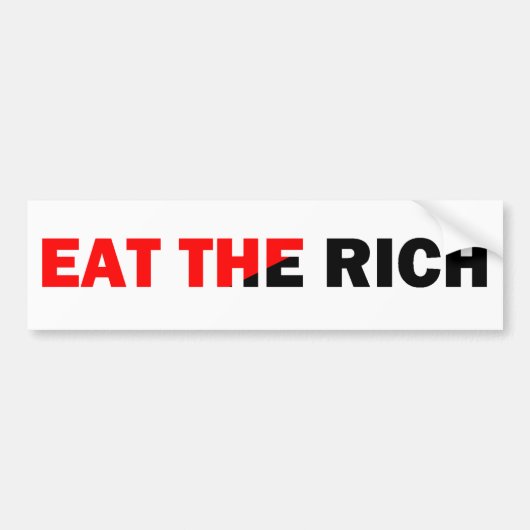 Eet de Rich Bumpersticker (Voorkant)
