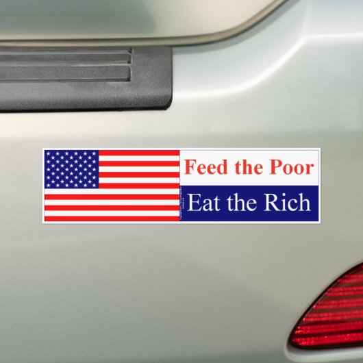 Eet de Rich Bumpersticker (Op auto)
