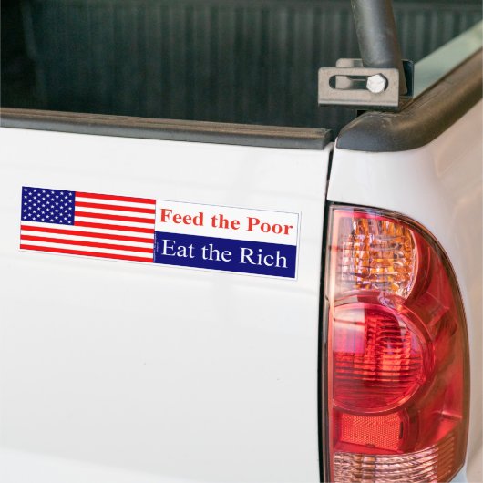 Eet de Rich Bumpersticker (Op Truck)