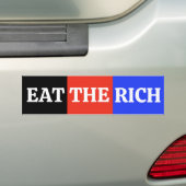 Eet de Rich Bumpersticker (Op auto)