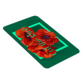 Eet de Rich met de Poppie Red en Turquoise Magneet (Rechterzijde)