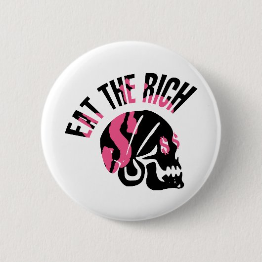Eet de Rich Ronde Button 5,7 Cm (Voorkant)