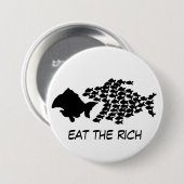 Eet de Rich Ronde Button 7,6 Cm (Voorkant /achterkant)