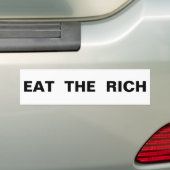 Eet de Rijke Bumpersticker (Op auto)