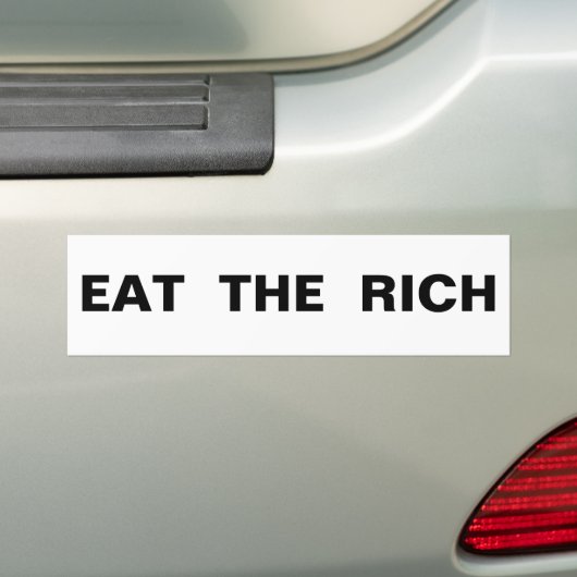Eet de Rijke Bumpersticker (Op auto)
