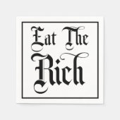 Eet de rijke grappige cocktail servet (Voorkant)