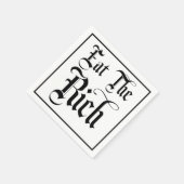 Eet de rijke grappige cocktail servet (Hoek)