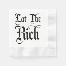 Eet de rijke grappige gemunt cocktail servet