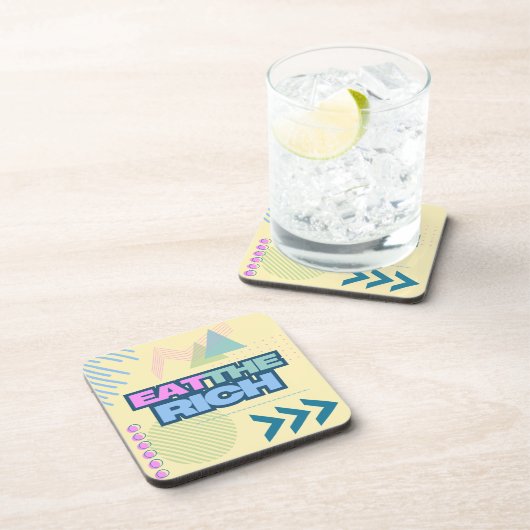 Eet de rijke jaren 90 Vibe Onderzetters (Rechterzijde)