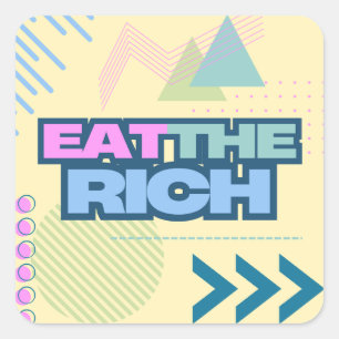 Eet de rijke jaren 90 Vibe Stickers