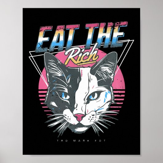 Eet de rijke kat tegen Trump Poster (Voorkant)