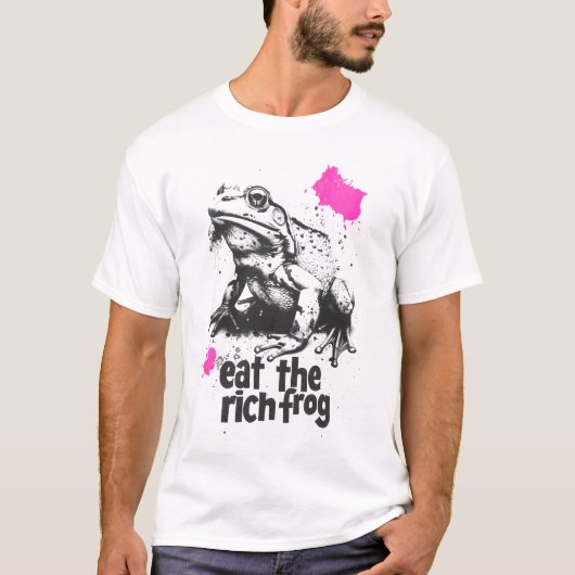 Eet de rijke kikker t-shirt (Voorkant)