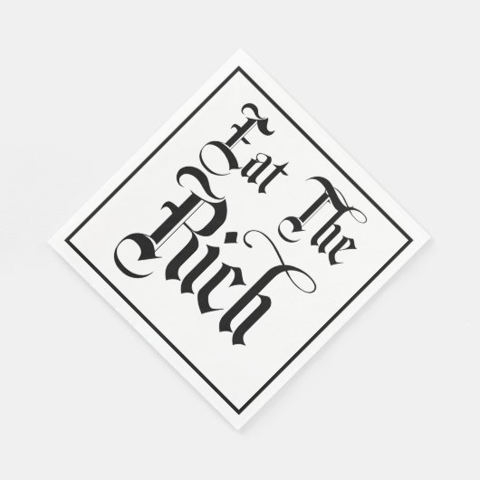 Eet de rijke lunch servet (Hoek)