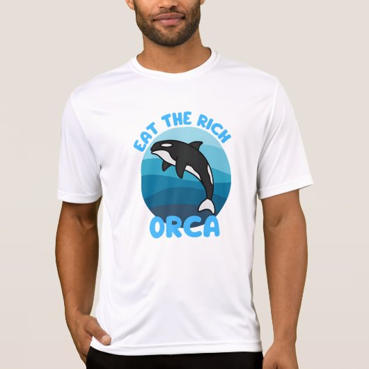 Eet de rijke orka t-shirt (Voorkant)