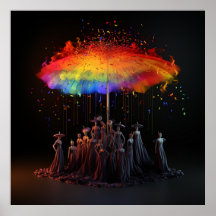 Eet de rijke symbolische paraplu kunst