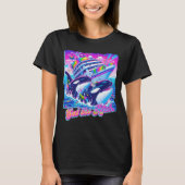 Eet de rijke walvis 90s Orca Whale Animal Yacht T-shirt (Voorkant)