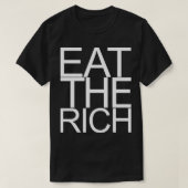 Eet de rijke witte 1 t-shirt (Design voorkant)