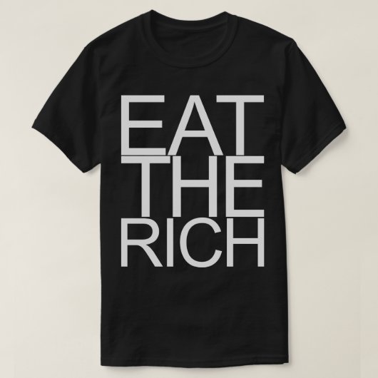 Eet de rijke witte 1 t-shirt (Design voorkant)