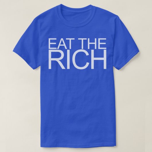 Eet de rijke witte 4 t-shirt (Design voorkant)