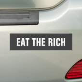Eet de Rijken Bumpersticker (Op auto)