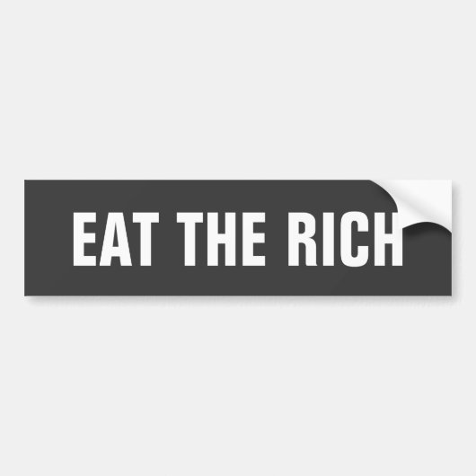 Eet de Rijken Bumpersticker (Voorkant)