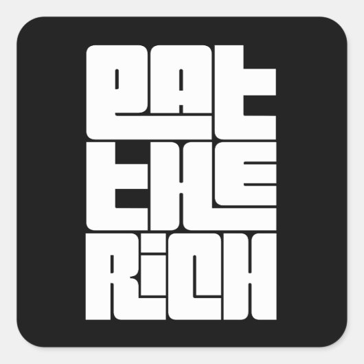 Eet de Rijken - Grappige Socialist Vierkante Sticker (Voorkant)