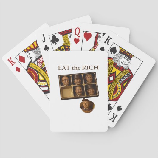 Eet De Rijken Klassieker Pokerkaarten (Achterkant)
