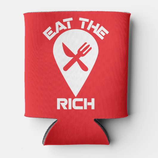 Eet de rijken - Koelbox tegen hebzucht Blikjeskoeler (Voorkant)