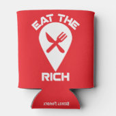 Eet de rijken - Koelbox tegen hebzucht Blikjeskoeler (Achterkant)