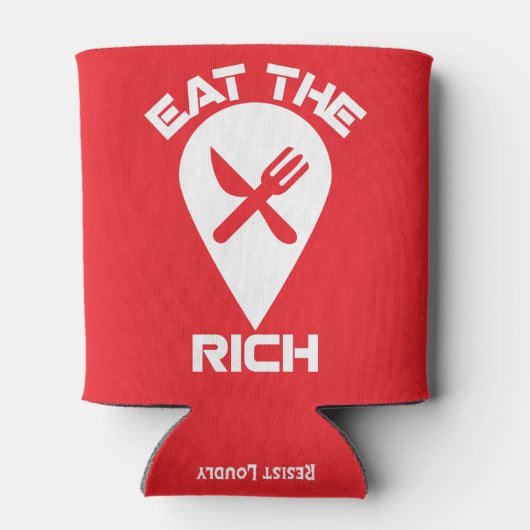 Eet de rijken - Koelbox tegen hebzucht Blikjeskoeler (Achterkant)